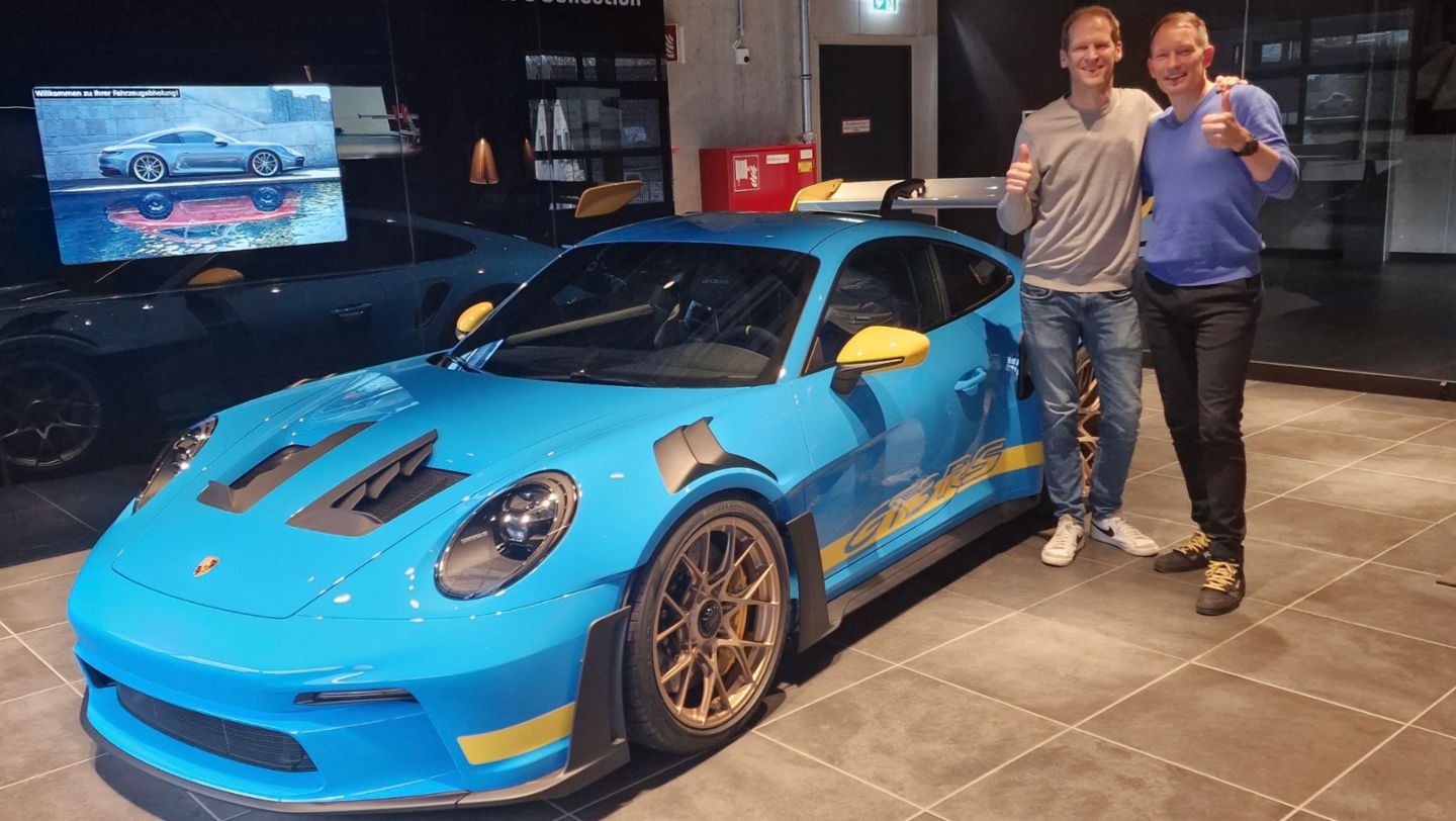 Winning combination: Jörg Bergmeister pays homage to a